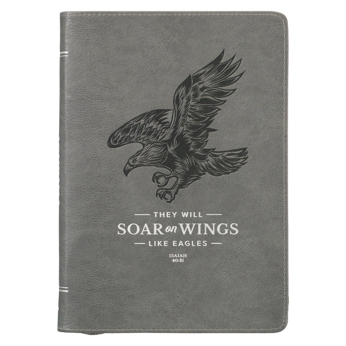 Wings Like Eagles Steel Gray LL Journal w/ Zipper