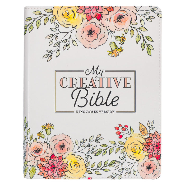 KJV My Creative Bible Pearlized White Faux Leather