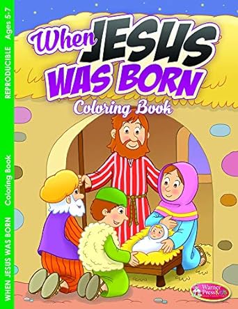 WHEN JESUS WAS BORN COLORING BOOK