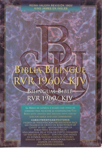 RVR1960/KJV BILINGUAL BIBLE BLACK BONDED LEATHER IDX