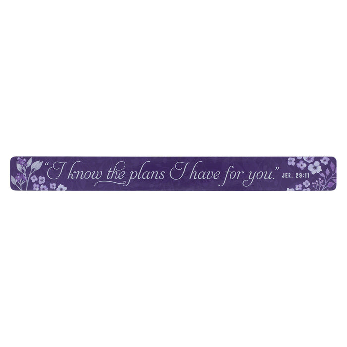 MAGNETIC STRIP PURPLE FLORAL I KNOW THE PLANS