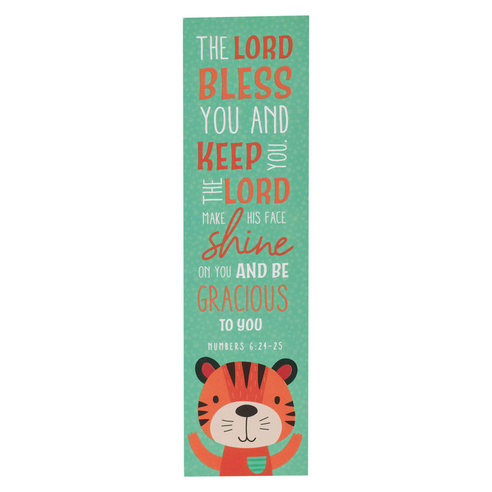 BOOKMARK PACK GREEN TIGER THE LORD BLESS YOU