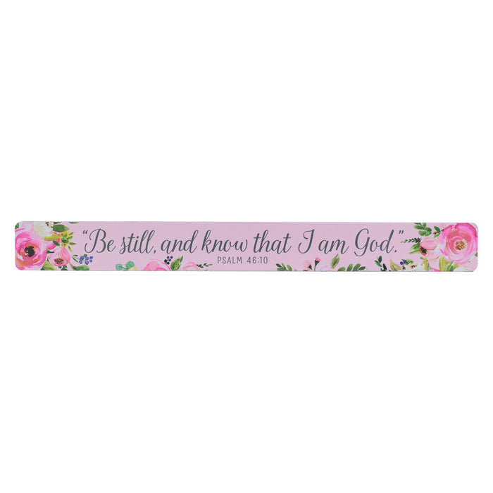 MAGNETIC STRIP PINK FLORAL BE STILL & KNOW