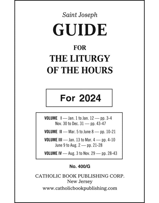 ST. JOSEPH GUIDE FOR THE LITURGY OF THE HOURS FOR 2023