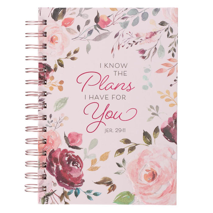 Journal Wirebound Pink Floral I Know the Plans