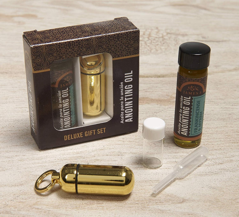 Anointing Oil Holder - Brass Box Gift Set