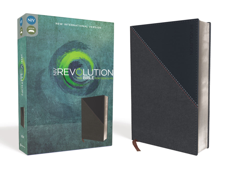 NIV Revolution Bible for Teen Guys (Gray/Navy Leatherlike)