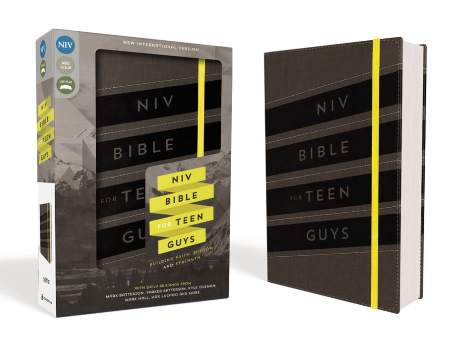 NIV Bible for Teen Guys (Charcoal Leathersoft with Elastic Closure)