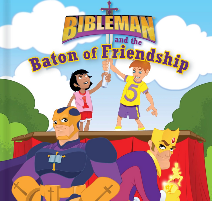 BIBLEMAN AND THE BATON OF FRIENDSHIP (BOARD BOOK)
