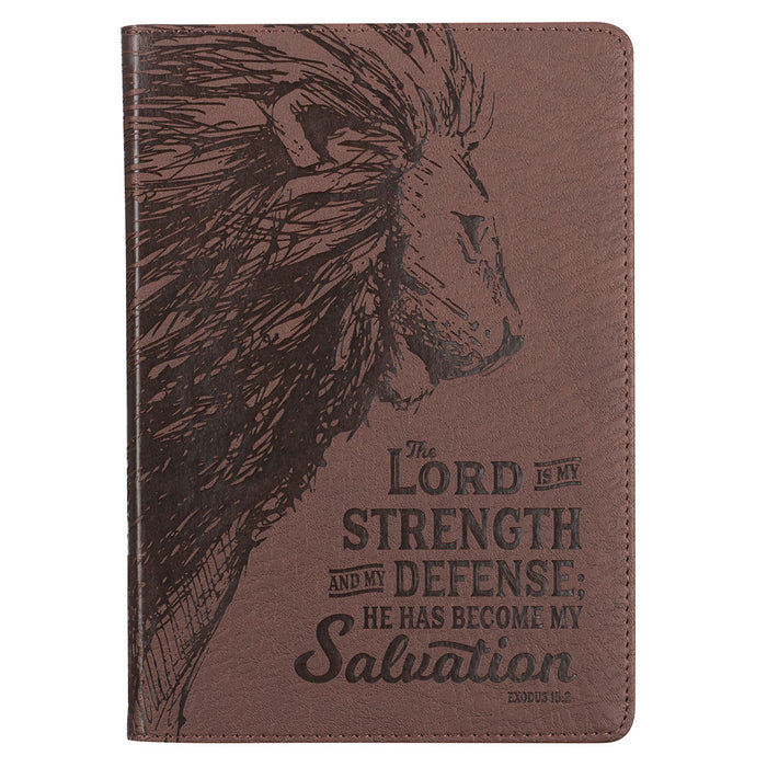 My Strength & My Defense Brown Classic Journal