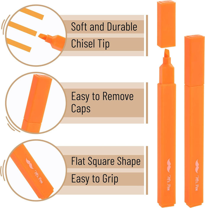 Mr. Pen Aesthetic Highlighters, 8 pcs, Chisel Tip