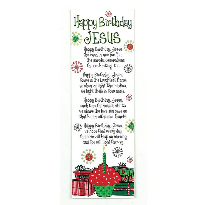 Paper Bookmarks - Happy Birthday Jesus, 12pk