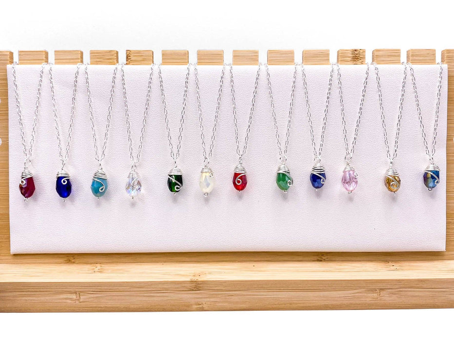 Silver Birthstone necklace