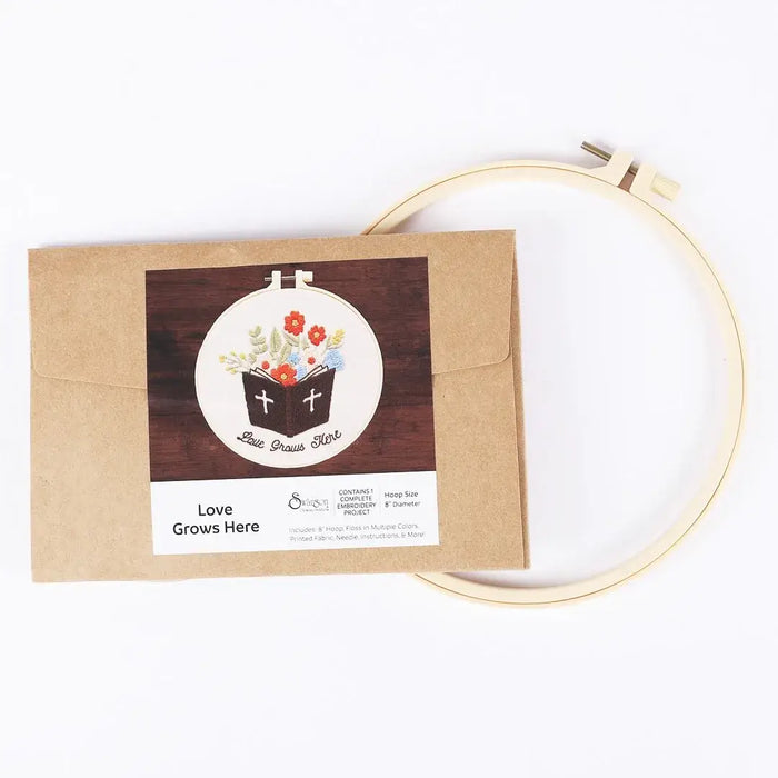 Embroidery Kit - Love Grows Here - Morning Star Christian Bookstores