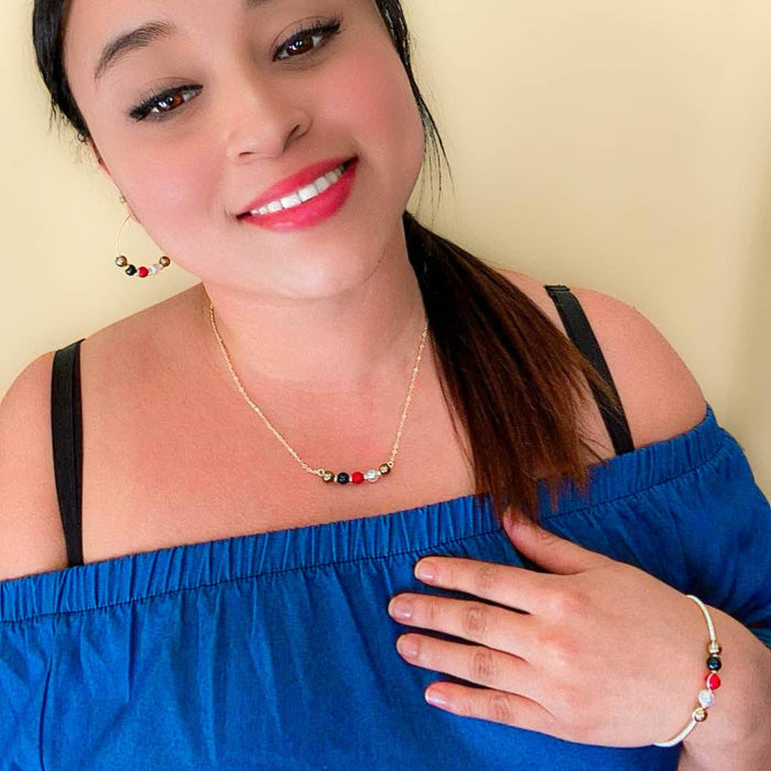 His-Story Gold and Colorful Majorca Bangle Bracelet - Morning Star Christian Bookstores