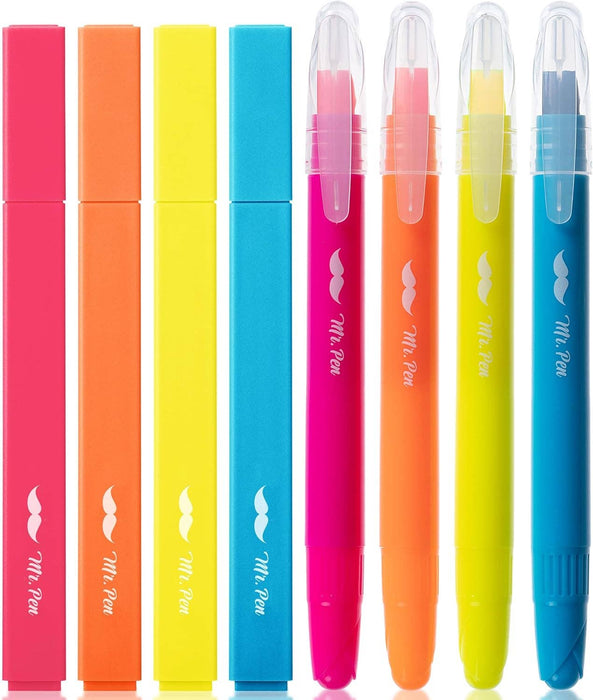 Mr. Pen Aesthetic Highlighters and Gel Highlighters, 8 Pack