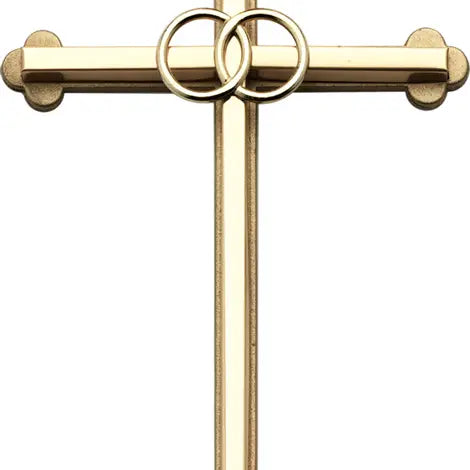 Gold Wedding Rings Wall Cross