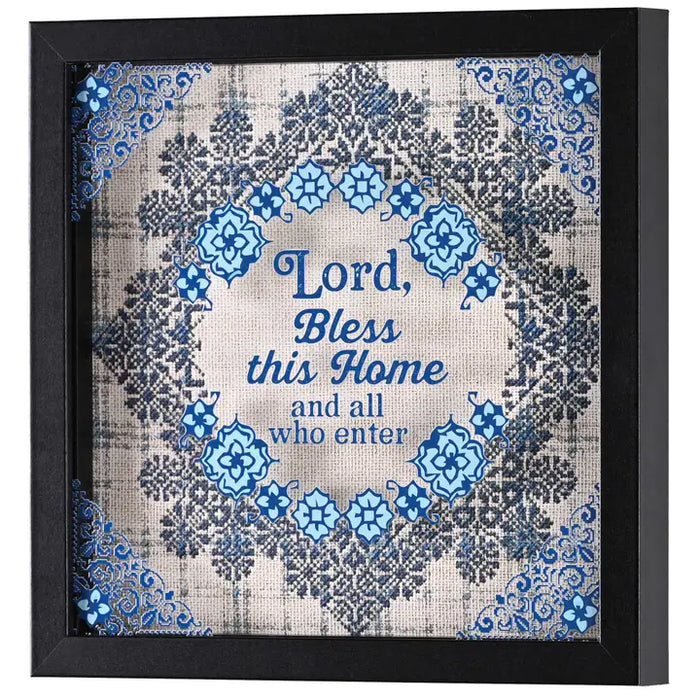 Framed Wall Art Lord Bless This Home and All Who Enter