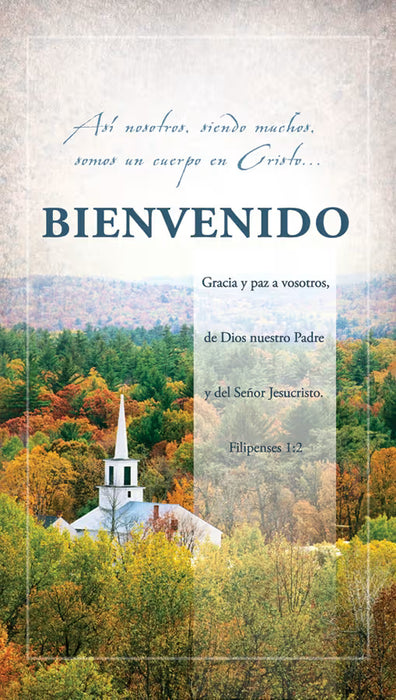 Tarjeta de bienvenido (Welcome Card) (Package of 50): Philippians 1:2 (RVR1960)
