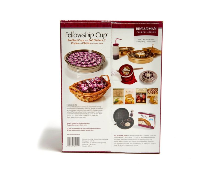 Fellowship Cup ® – pre-filled communion cups – juice and wafer – 500 Count Box