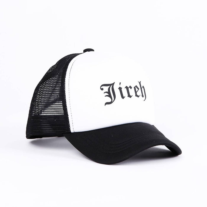 Trucker Hat - "Jireh" Black & White