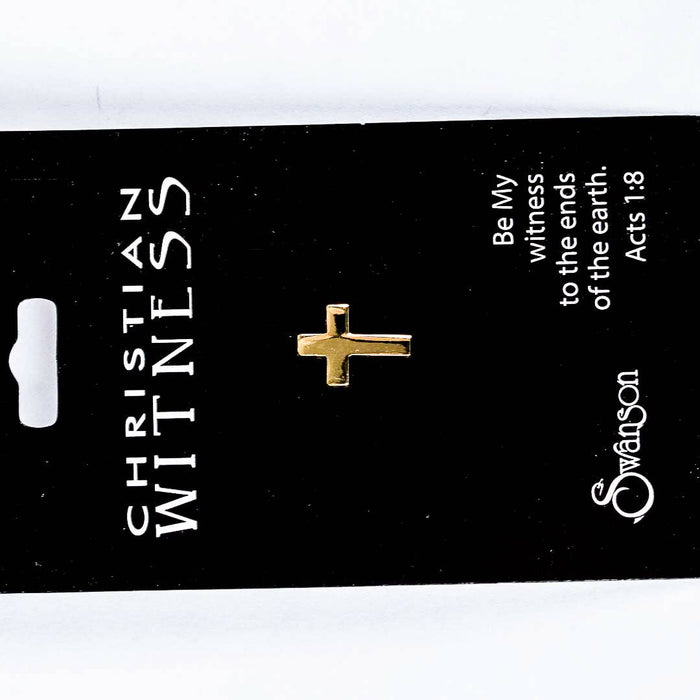 Lapel Pin Cross Gold 1/2In