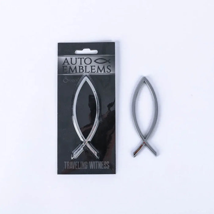 Auto Emblem - Fish - Silver - Pk6 - Morning Star Christian Bookstores