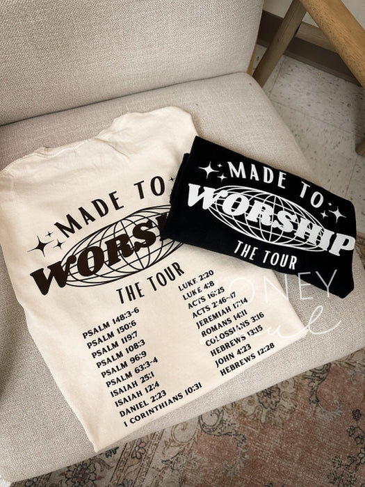 Made To Worship Tour Graphic Tee - Espresso