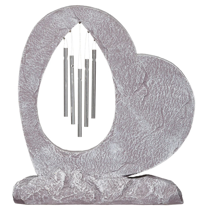 "Gone but Not Forgotten" Heart-Shaped Memorial Wind Chime