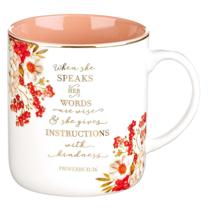 14oz Mug Ceramic When She Speaks Prov 31:26