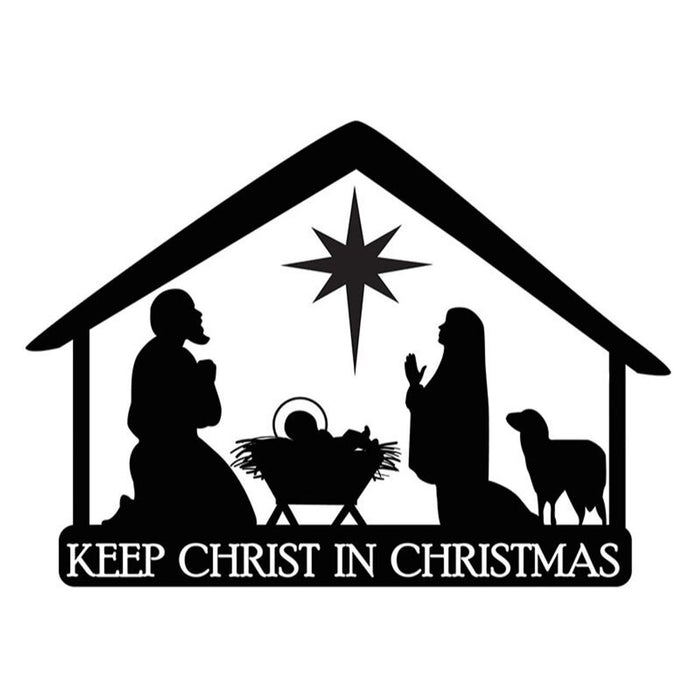 Nativity Stable Christmas Auto Magnet - Morning Star Christian Bookstores