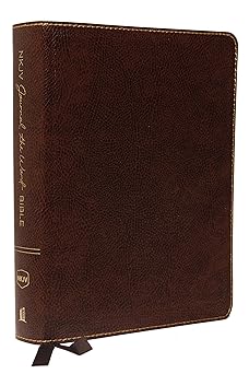 NKJV Journal the Word Bible Brown Bonded Leather