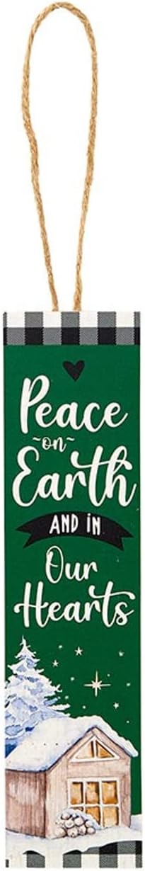 Peace on Earth at Christmas Plank Ornament - Morning Star Christian Bookstores