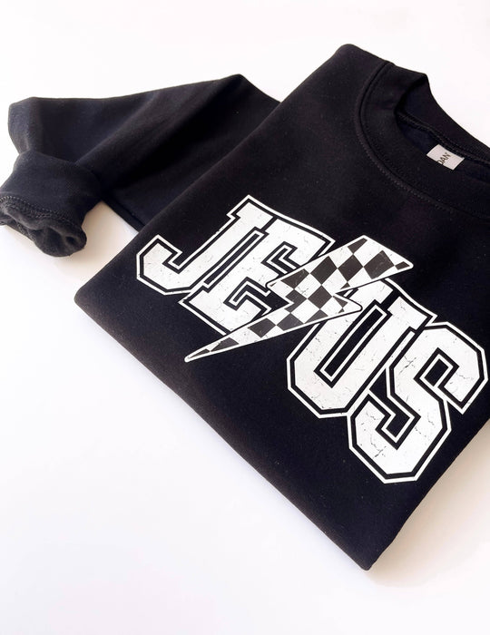 JESUS Checkered Sweatshirt - Kids