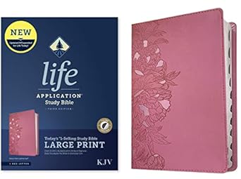 KJV Life Application Study Bible, Third Edition, LP Leatherlike, Peony Pink, IDX - Morning Star Christian Bookstores