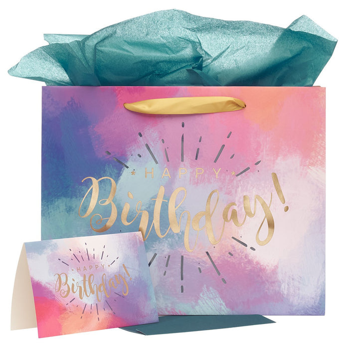 Gift Bag with Card Medium Happy Birthday