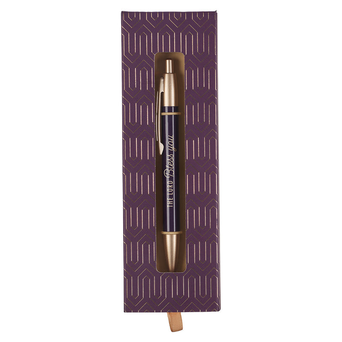 The LORD Bless You Geometric Purple Classic Gift Pen