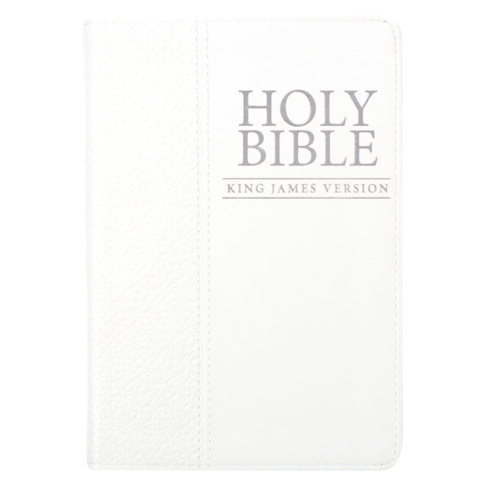 KJV Pocket Bible Faux Leather White