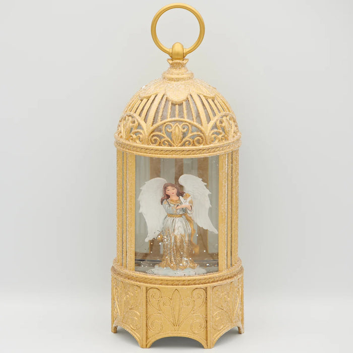 Confetti Lites Lighted Swirl Birdcage with Angel & Dove