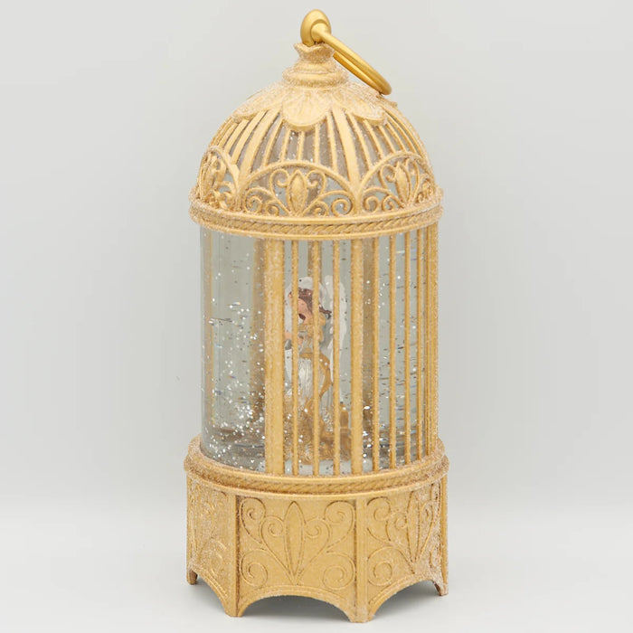 Confetti Lites Lighted Swirl Birdcage with Angel & Dove