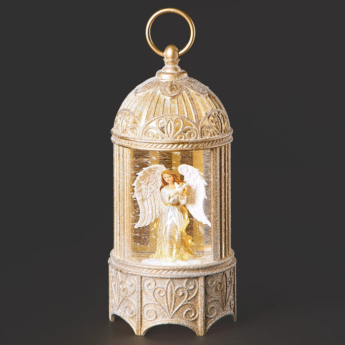 Confetti Lites Lighted Swirl Birdcage with Angel & Dove