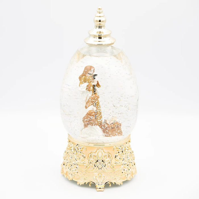 Confetti Lites Lighted Swirl Holy Family in Egg-Shaped Dome