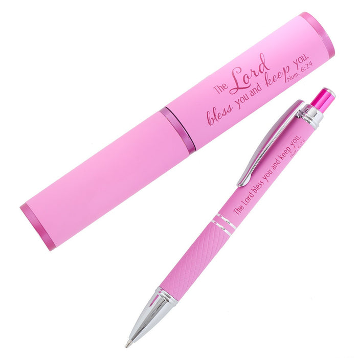 The Lord Bless You Pink Gift Pen & Case Numbers 6:24