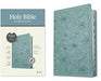 KJV Thinline Ref Filament Bible, Leatherlike Floral Leaf Teal, IDX - Morning Star Christian Bookstores