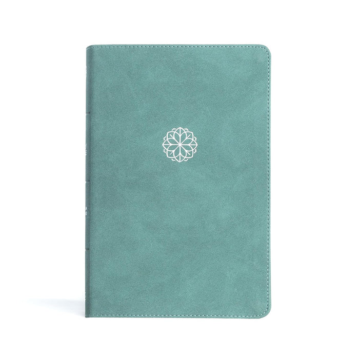 CSB Personal Size Giant Print Bible, Earthen Teal Leathertouch