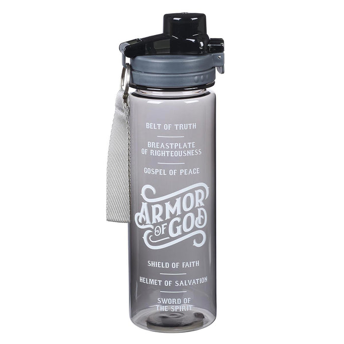 28oz Water Bottle Plastic Armor Of God - Morning Star Christian Bookstores