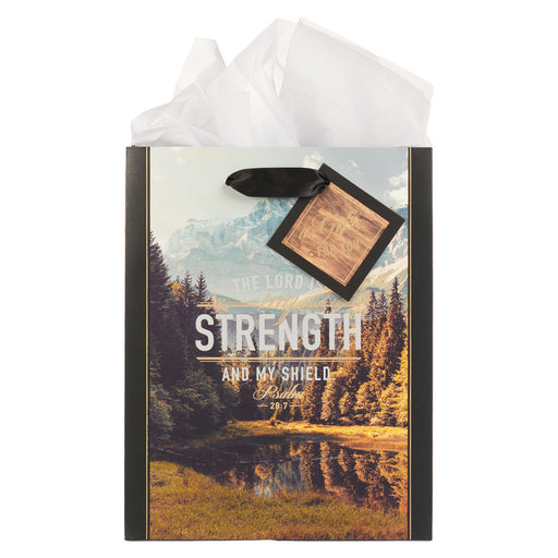 MD Gift Bag - The LORD is My Strength - Nature Scenery Psalm 28:7 - Morning Star Christian Bookstores