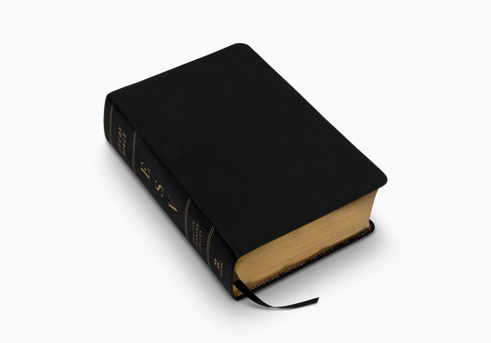 ESV Study Bible, Personal Size, Genuine Leather, Black