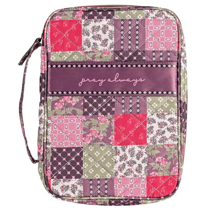Bible Case Quilted Patchwork Brown Xlarge