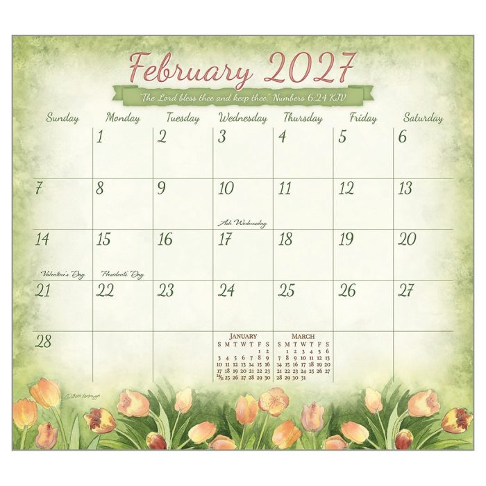 Daily Grace 2027 Wall Calendar With Scripture